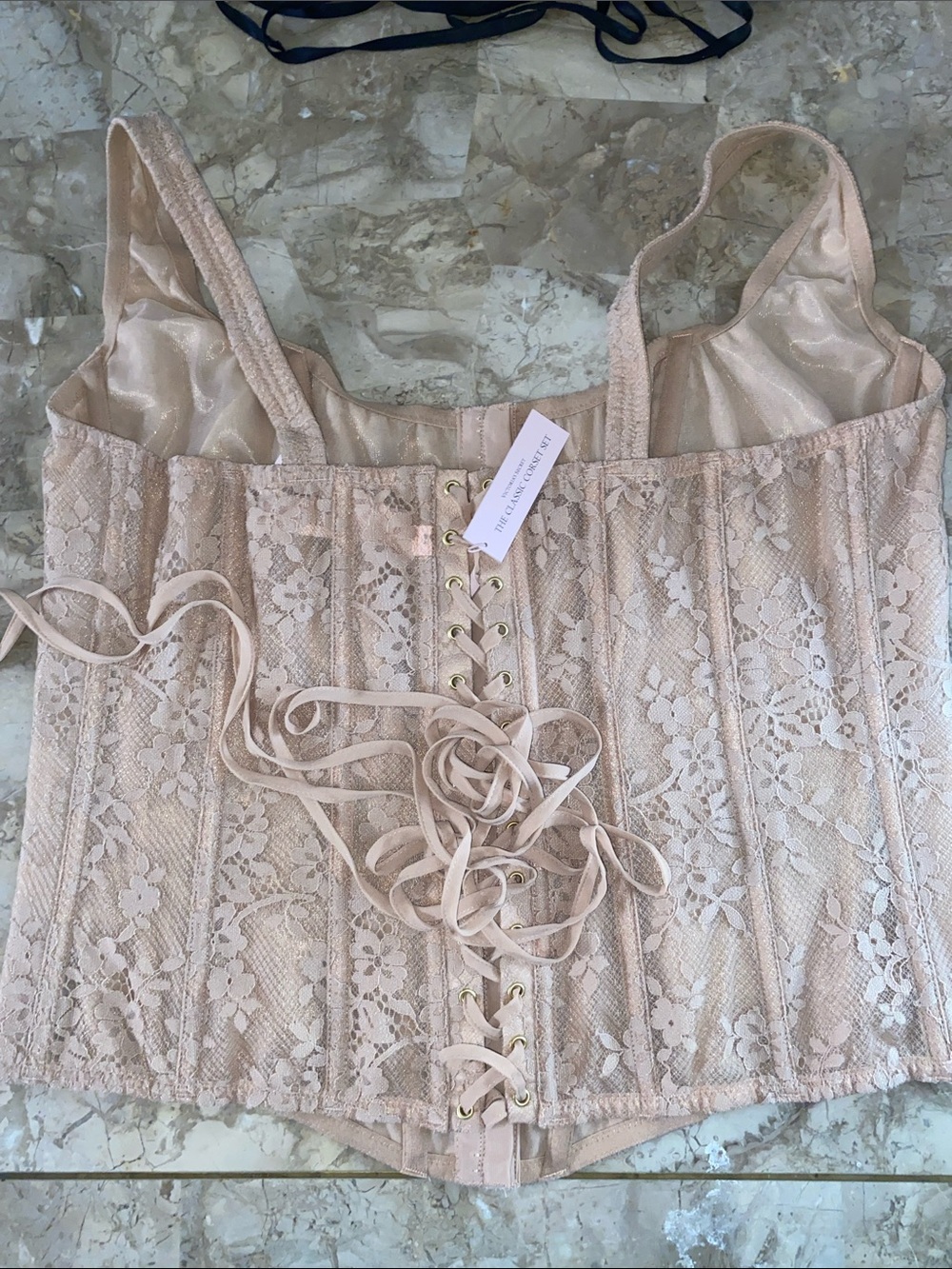 Victoria's Secret Cream Lace Corset Top